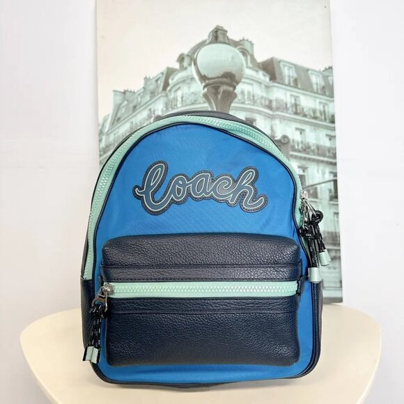 COACH F76647 VALE BACKPACK IN CERULEAN MULTI - Picture 2 of 6